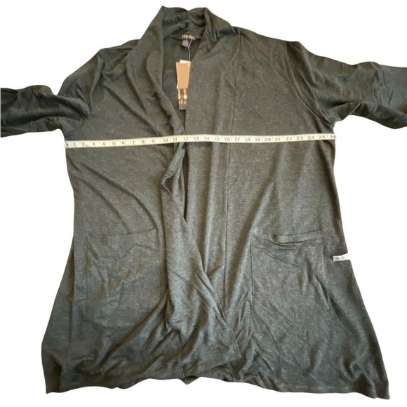 🌹Women’s Dusters Plus Size 2X BY Design Light Duster Cardigan With Pockets Grey - Picture 7 of 12